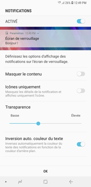 Sélectionnez votre option préférée et sélectionnez OK