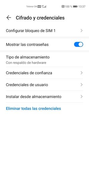 Seleccione Configurar bloqueo de SIM