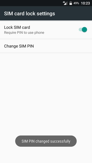 Your SIM PIN has been changed