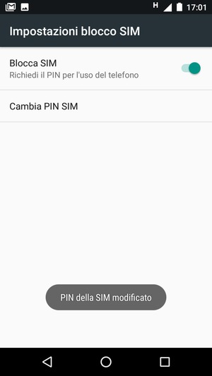 Il tuo PIN della SIM è stato modificato