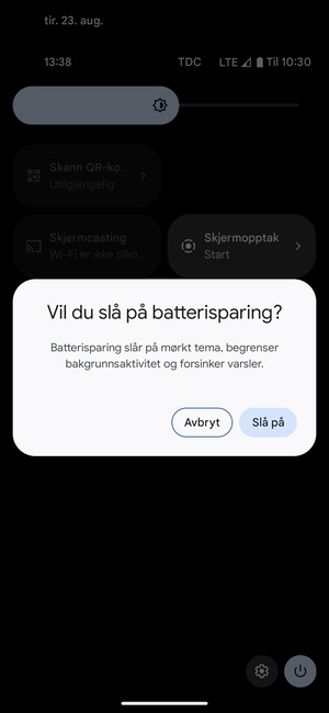 Velg Slå på