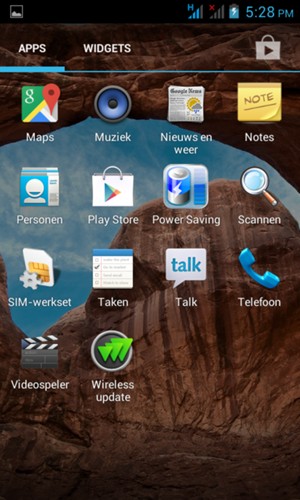 Scroll naar en selecteer Power Saving