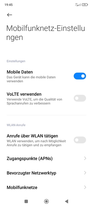 Wählen Sie Zugangspunkte (APNs)