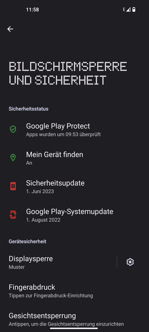 Ihr Handy ist jetzt mit einer Bildschirmsperre gesichert
