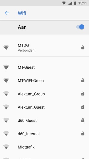 U bent nu verbonden met het WiFi-netwerk