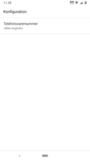 Vælg Telefonsvarernummer