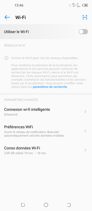Activer le Utiliser le Wi-Fi