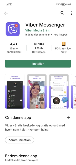Vælg Installer
