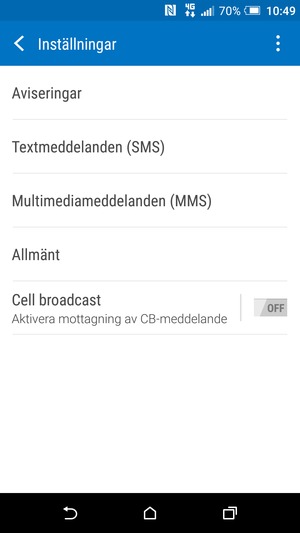Välj Textmeddelanden (SMS)