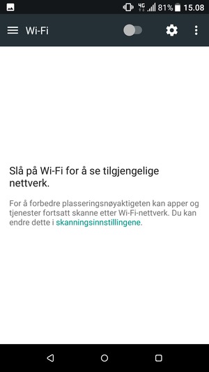 Slå Wi-Fi på