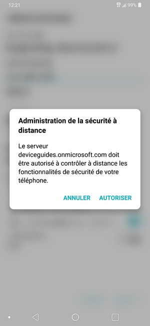 Sélectionnez AUTORISER