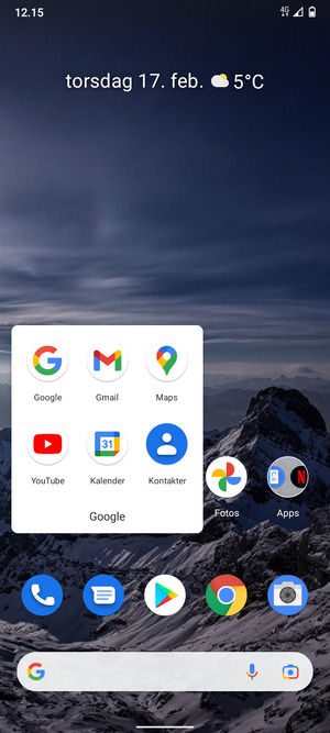 Vælg Gmail