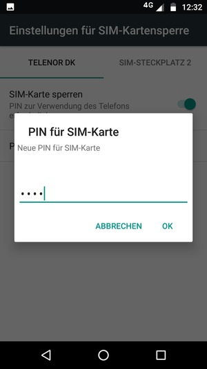 Geben Sie Ihre Neue PIN für SIM-Karte ein und wählen Sie OK