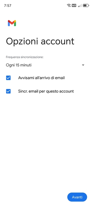 Seleziona Avanti
