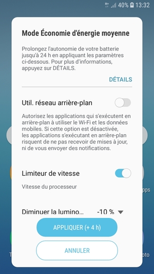 Sélectionnez APPLIQUER