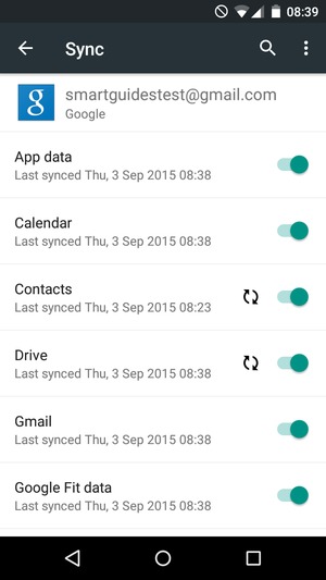 Make sure Contacts is selected and select the Menu button