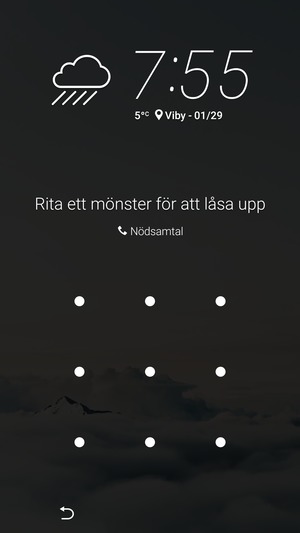 Din telefon är nu säkrad med ett skärmlås.