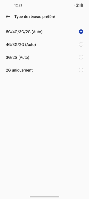 Sélectionnez votre option préférée