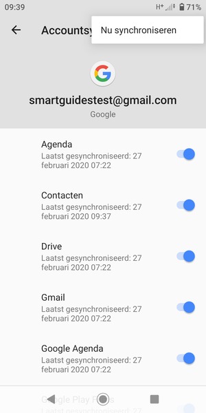 Selecteer Nu synchroniseren