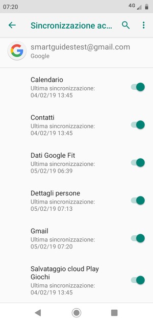 Seleziona il tasto Menu