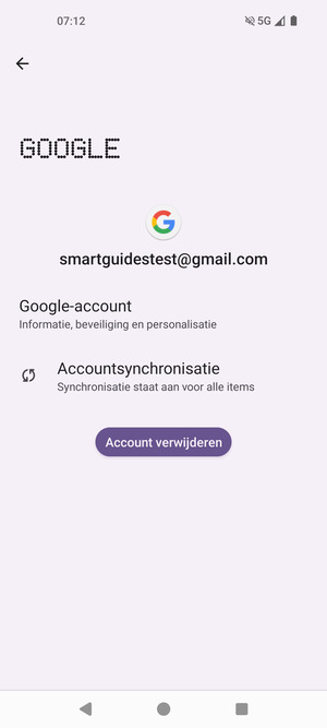 Selecteer Accountsynchronisatie