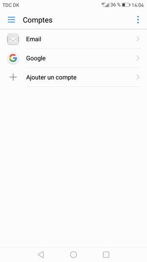 Sélectionnez Google