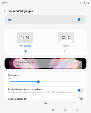Wählen Sie Ihre bevorzugten Optionen und wählen Sie OK