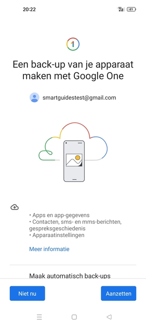Selecteer Aanzetten