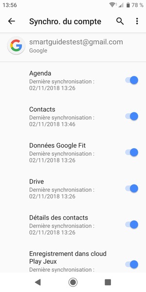 Sélectionnez le bouton du Menu