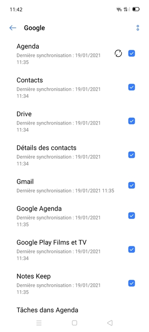 Sélectionnez le bouton du Menu