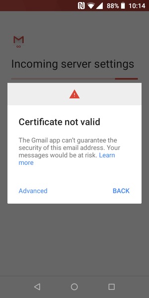 Select BACK