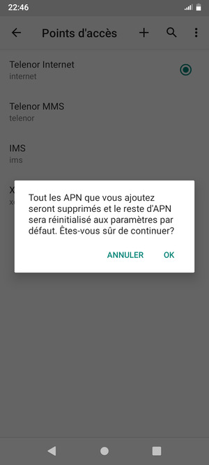 Sélectionnez OK