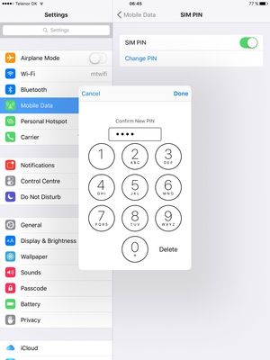 Confirm your New PIN and select Done