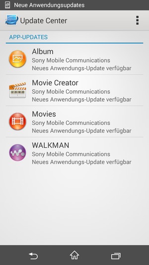 Falls Ihr Handy nicht aktualisiert ist, wählen Sie die Updates und folgen Sie den Anweisungen auf dem Bildschirm.