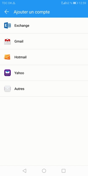 Sélectionnez Hotmail