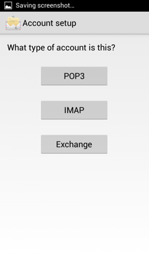 Select POP3 or IMAP