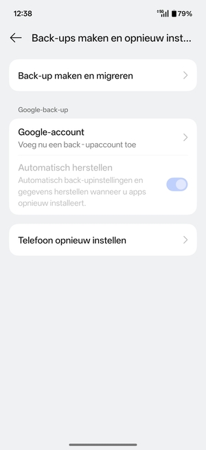 Selecteer Google-account