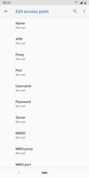 Enter Internet information