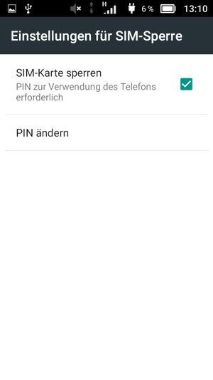Wählen Sie PIN ändern