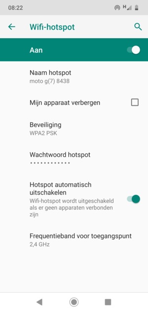 Uw telefoon is nu geïnstalleerd voor gebruik als modem