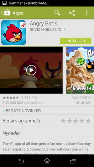 Vælg INSTALLER