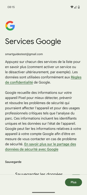 Sélectionnez Plus