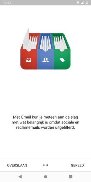 Selecteer GEREED