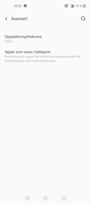 Velg Oppdateringsfrekvens