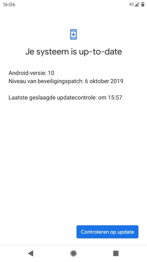 Selecteer Controleren op update