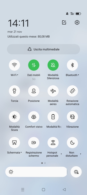 Seleziona Modalità Silenziosa per la modalità silenziosa