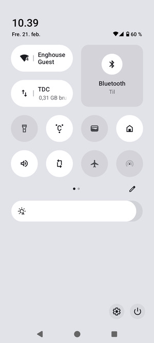 Slå Wi-Fi og Bluetooth fra