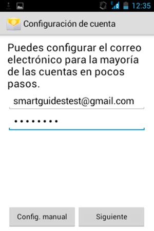 Introduzca su dirección de correo electrónico de Gmail o Hotmail y su contraseña. Seleccione Siguiente