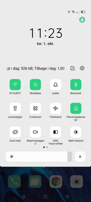 Slå Wi-Fi og Bluetooth fra