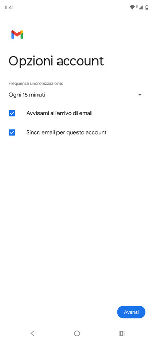 Seleziona Avanti